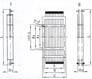 BZ-Ⅰ(單層)、BZ-Ⅱ(雙層)棒條閥門外形型號(hào)圖